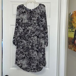 Joules Martha Gray Floral Long Sleeve Dress